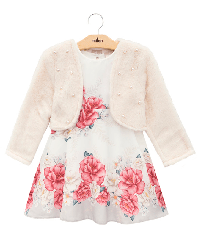 bolero infantil off white