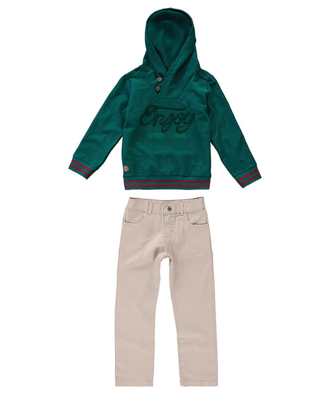 Conjunto infantil meia estação cheap