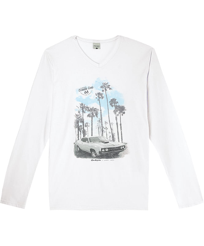 Camiseta Malwee Adulto Masculina Com Estampa Sortida Meia Estação