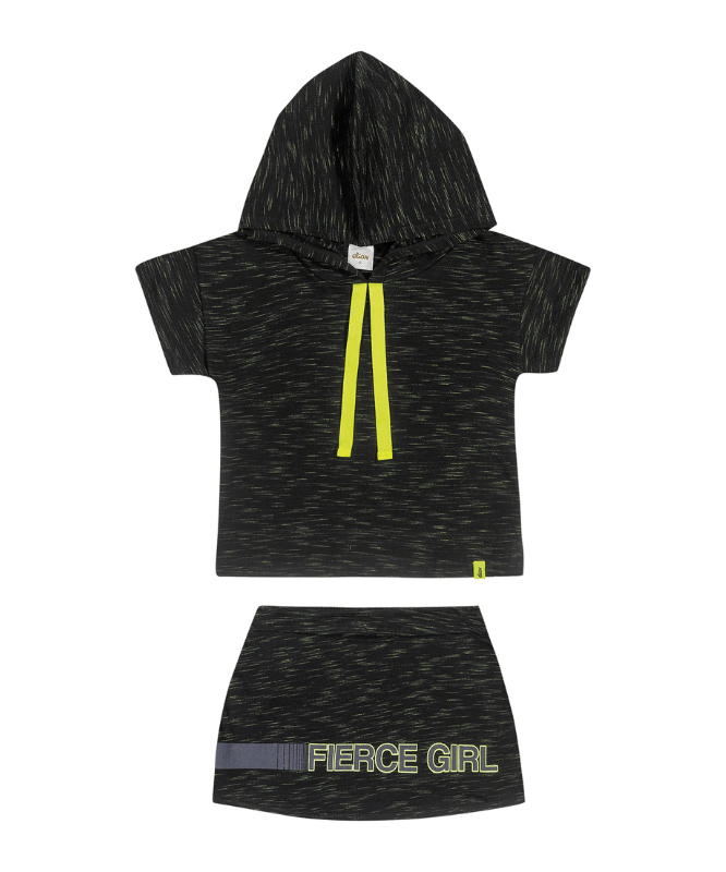 Conjunto Blusa e Short Elian Juvenil Menina Verão Fierce Girl 10