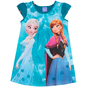 Vestido Longo Brandili Frozen Elsa Infantil Azul-Marinho - Compre Agora