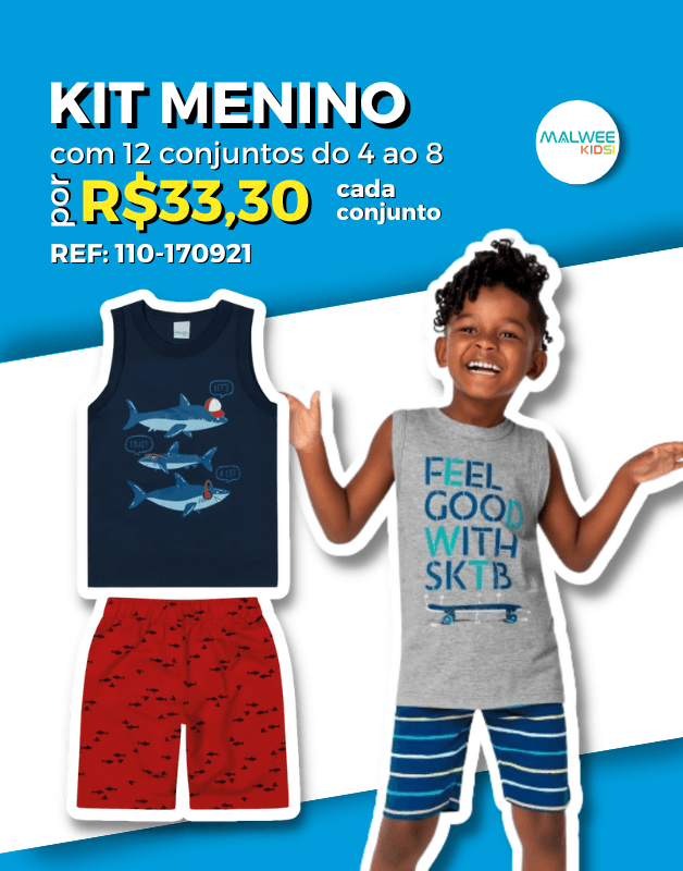 Conjunto verão infantil store masculino