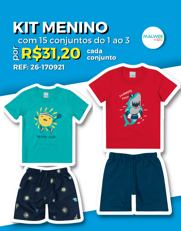 Conjunto Kit Infantil Verão Masculino 3 Peças Batman - Aballa Fashion -  Conjunto Infantil - Magazine Luiza