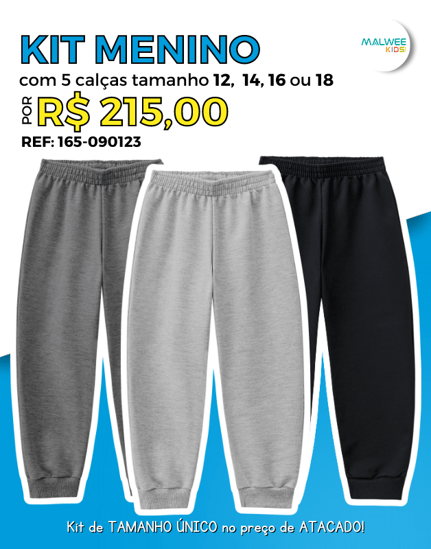 Calça de 2024 moletom tamanho 12