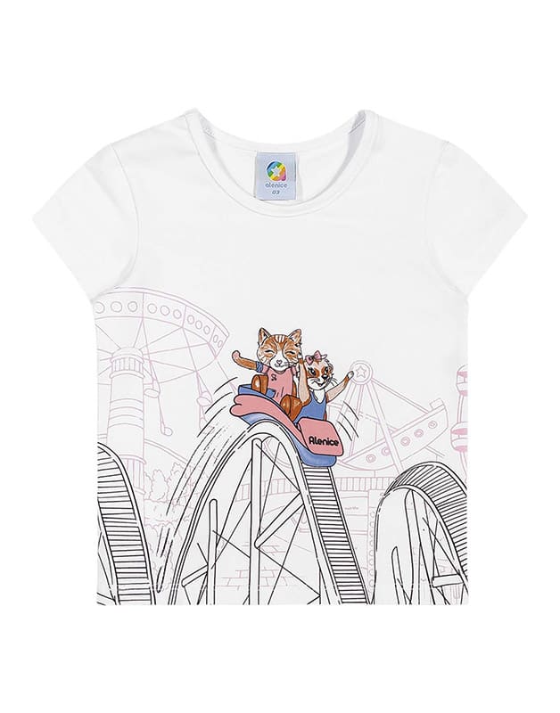 Blusa Alenice Infantil Menina Meia Estação com Estampa Funny Lhama 4/8 -  47170 - Ascona