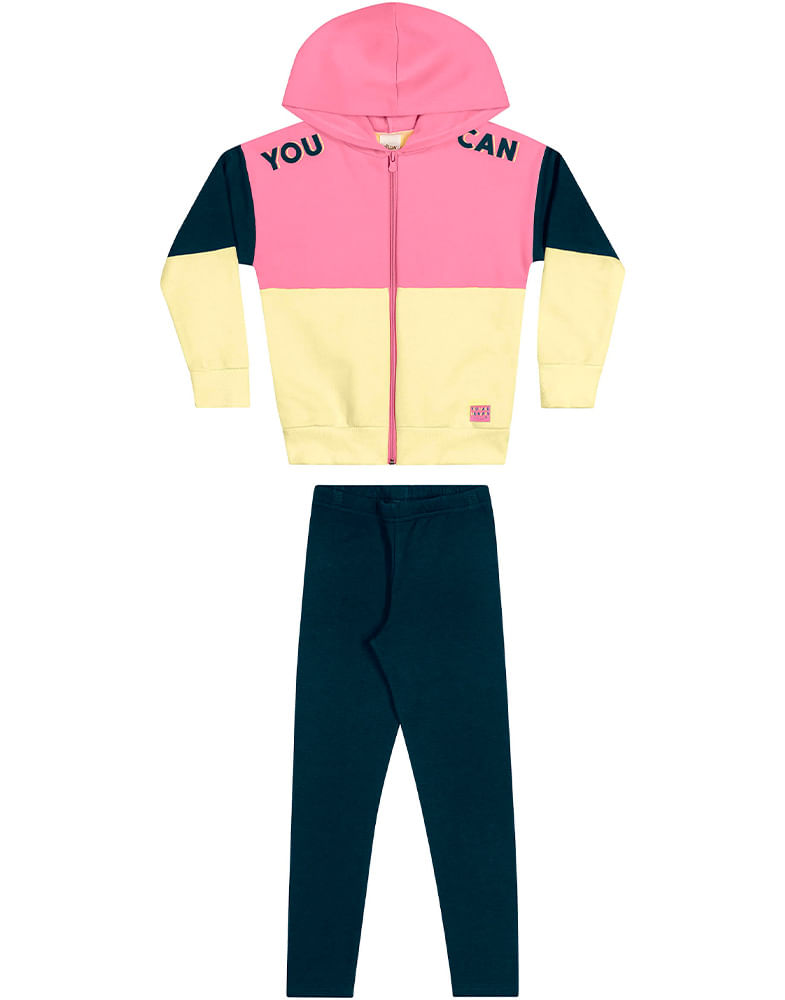 Conjunto Elian Juvenil Menina Inverno com Estampa Escrita You Can