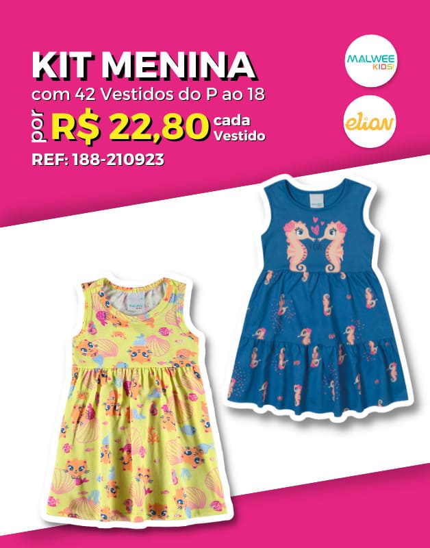 SALE Vestido Infantil Ashley #meninas Tam: 4-12 anos com Frete