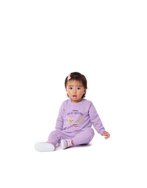 Conjunto Estampado Moletom Malwee Kids Infantil Menina Inverno PB