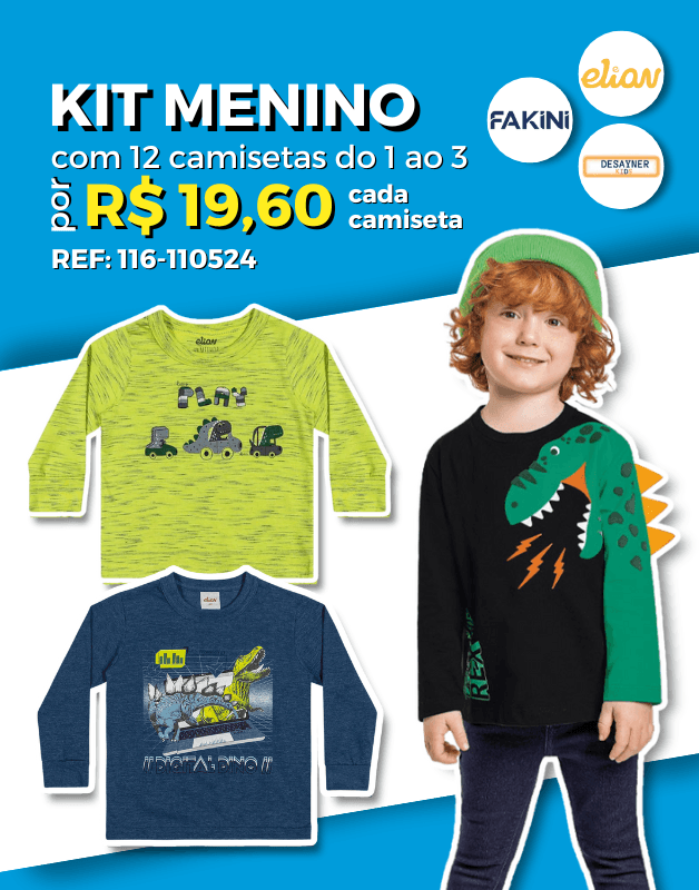 Camisas infantil shops atacado