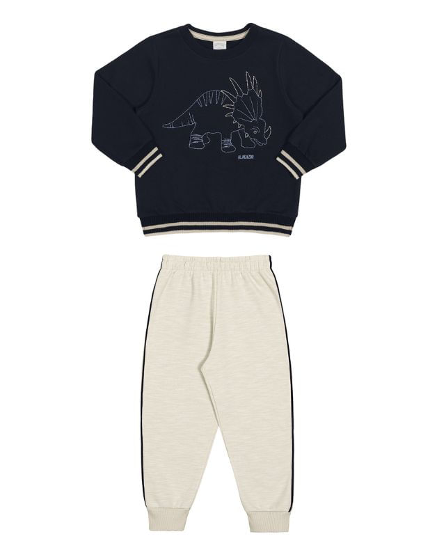 Conjunto Alakazoo Infantil Menino Inverno Estampa Dinossauro 1/3