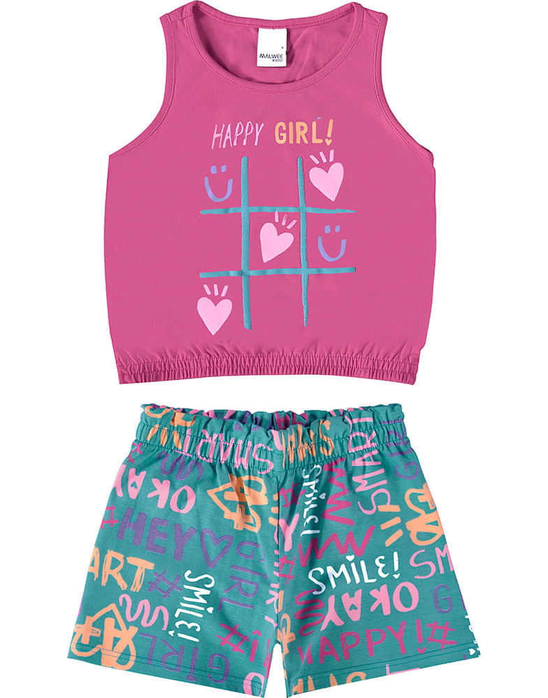 Conjunto Malwee Kids Juvenil Menina Verão com Estampa