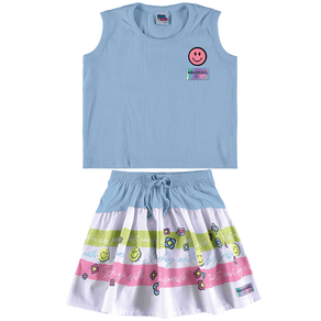Conjunto Kiko e Kika Juvenil Menina Verão com Estampa Smile 12/16