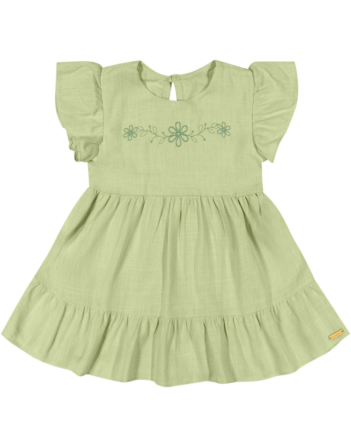 Vestido Coloritt Beb Vero Menina Estampa Bordada PB/GB -71130 - Ascona