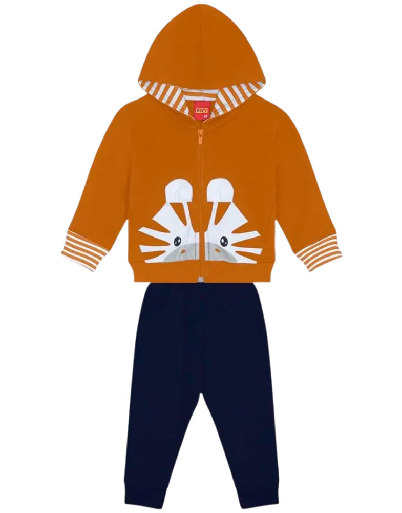 Conjunto Kyly Infantil Menino Inverno com Estampa Zebra 4/8