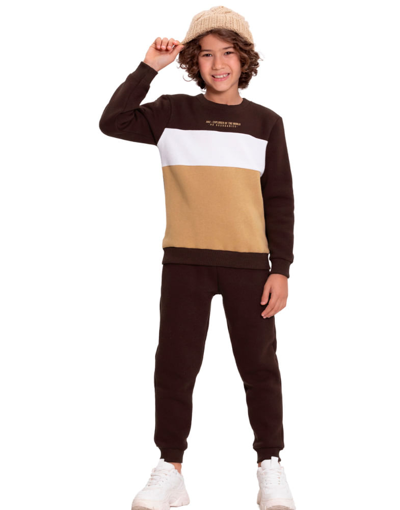 あっこ Conjunto Alakazoo Juvenil Menino Inverno com Estampa Explorer 12