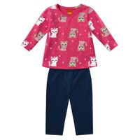 Conjunto kyly Infantil Menina Inverno Estampa Frontal 4/8 - 208003